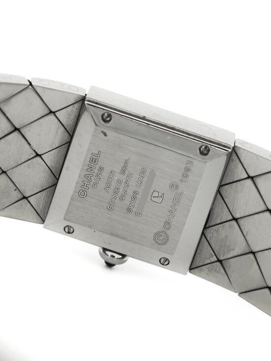 CHANEL Vintage Diamond Matelasse Stainless Steel Wristwatch main image 4